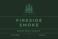Fireside Smoke Wood Wick Candle